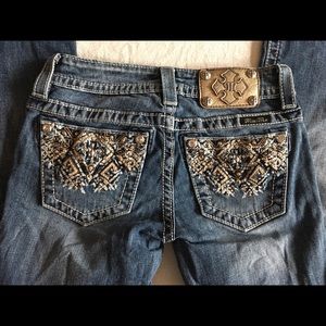 Miss Me Blue Embellished Boot Cut Jeans Sz. 24 #24